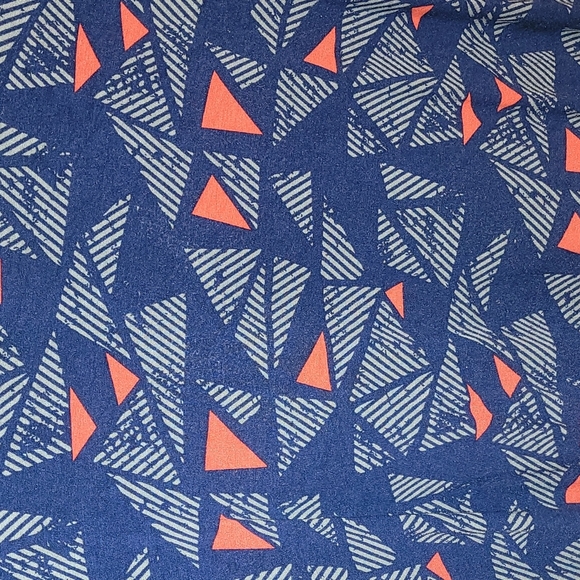 LuLaRoe Irma XS Blue and Orange Triangles - Picture 3 of 4
